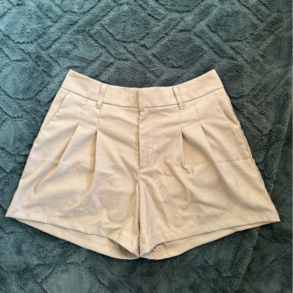 Urban Outfitters Tan pleated trouser shorts
